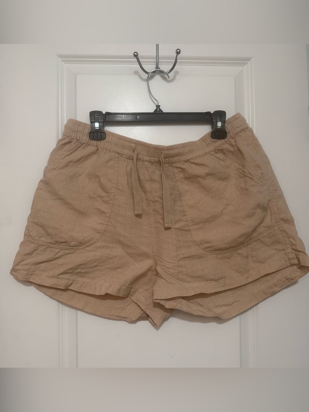Quince Linen-Blend Drawstring Shorts - Tan